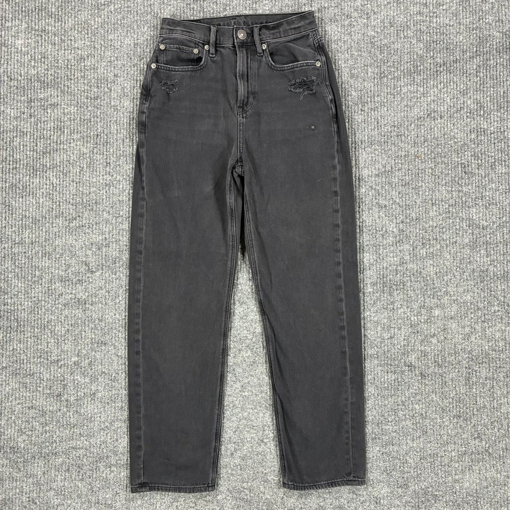 American Eagle Highest Rise 90s Boyfriend Jeans Womens Size 2 Regular Black